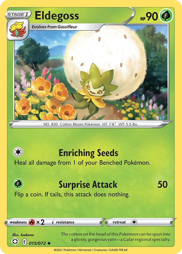 Eldegoss – Shining Fates 015/072 Pokémon card
