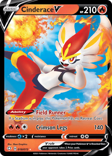 Cinderace V - Shining Fates 18