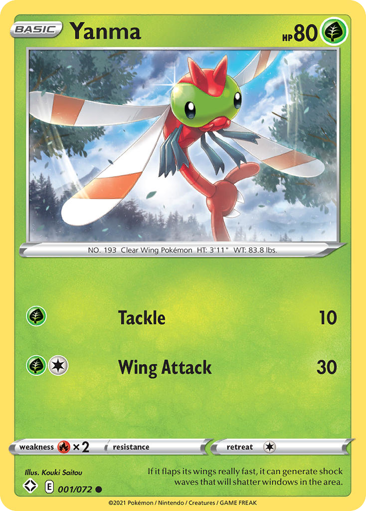 Yanma – Shining Fates 001/072 Pokémon card