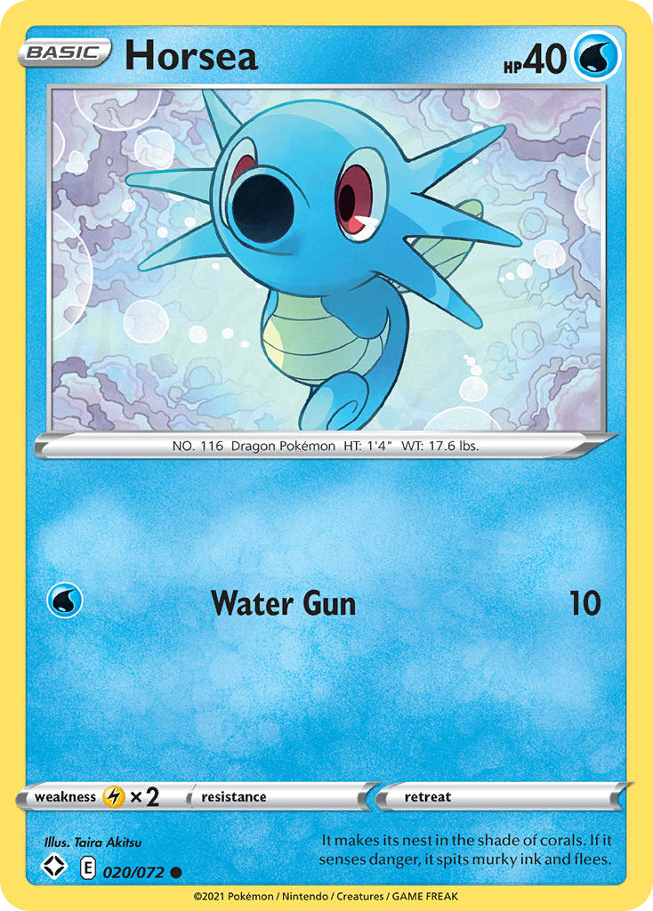 Horsea – Shining Fates 020/072 Pokémon card