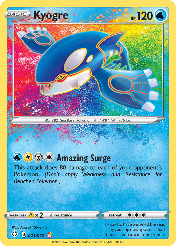 Kyogre – Shining Fates 021/072 Pokémon card