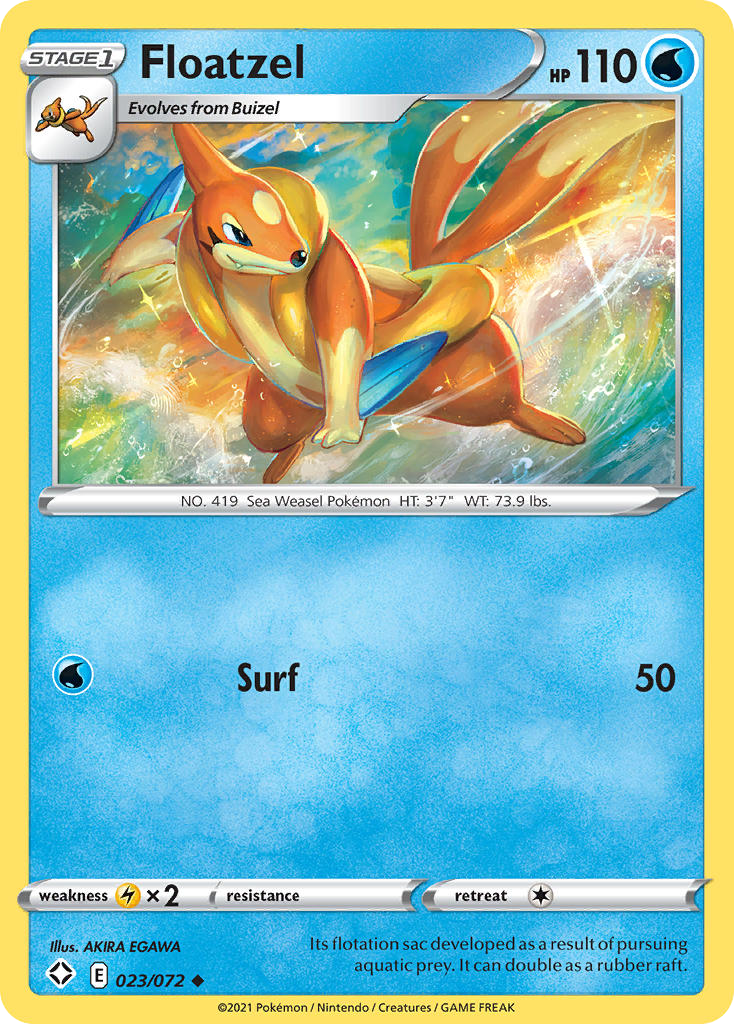 Floatzel – Shining Fates 023/072 Pokémon card