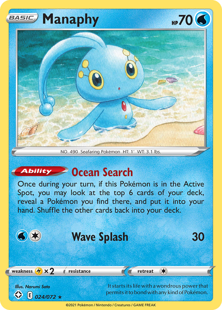 Manaphy – Shining Fates 024/072 Pokémon card