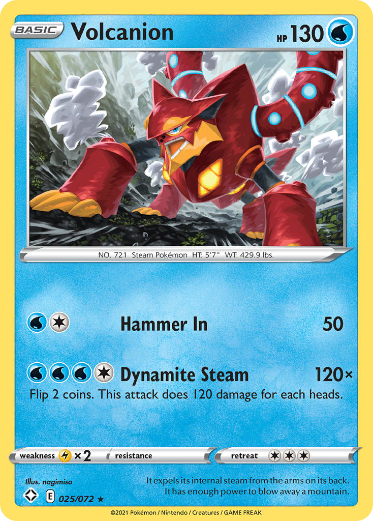 Volcanion – Shining Fates 025/072 Pokémon card