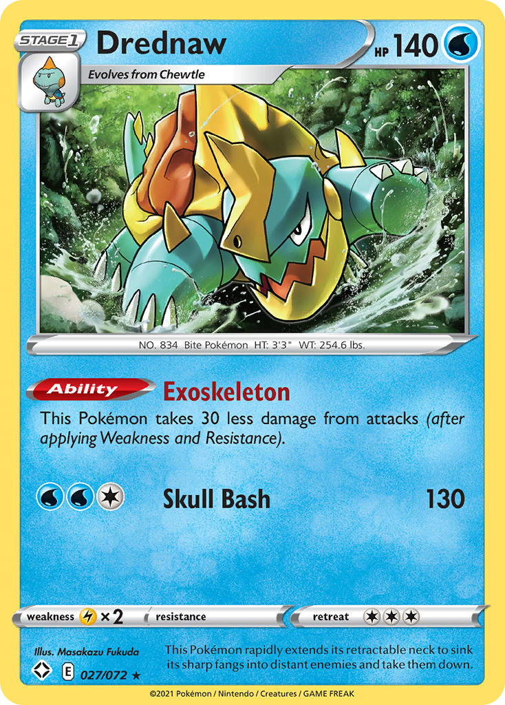 Drednaw – Shining Fates 027/072 Pokémon card