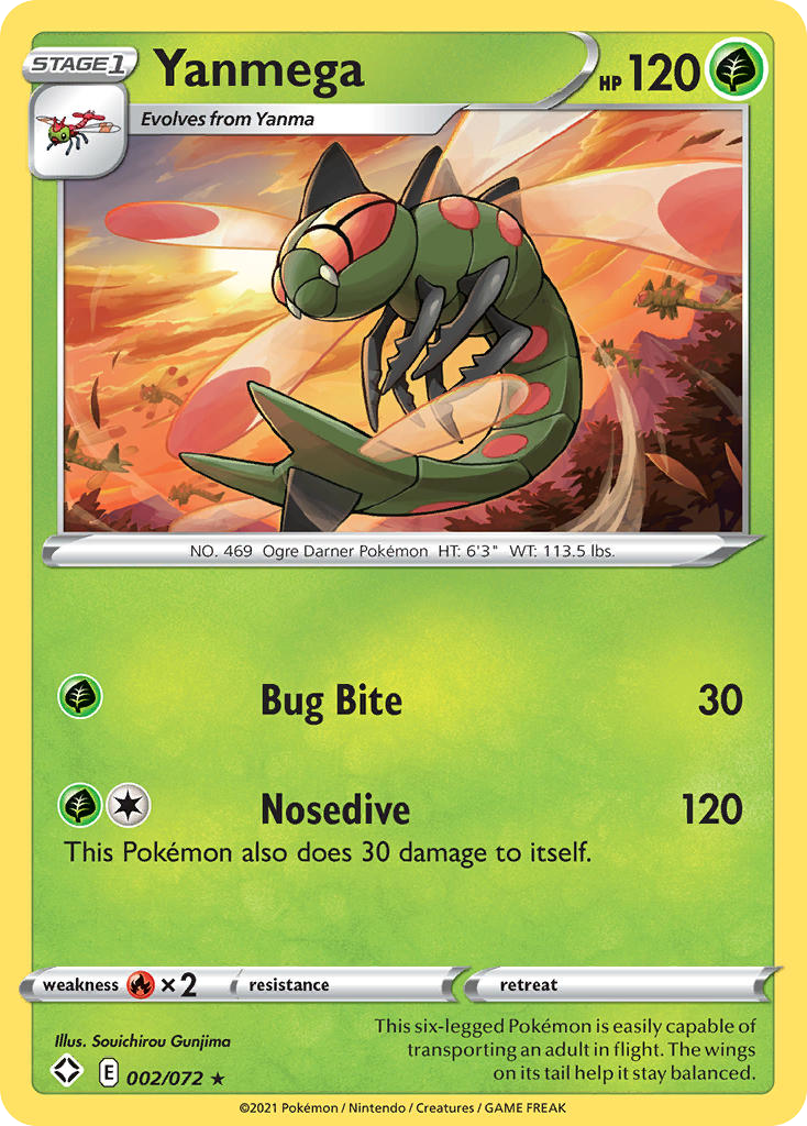 Yanmega – Shining Fates 002/072 Pokémon card