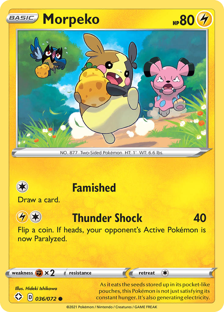 Morpeko – Shining Fates 036/072 Pokémon card