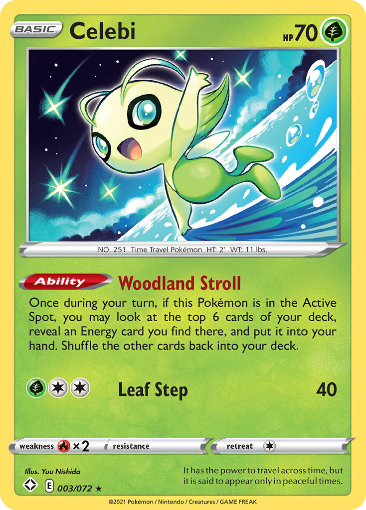 Celebi – Shining Fates 003/072 Pokémon card