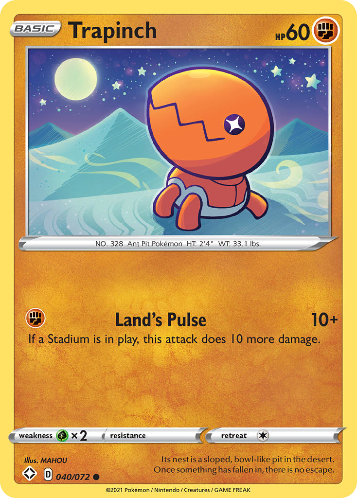 Trapinch – Shining Fates 040/072 Pokémon card