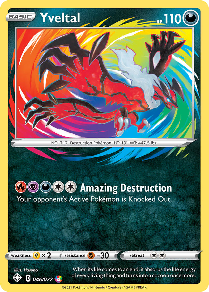 Yveltal – Shining Fates 046/072 Pokémon card
