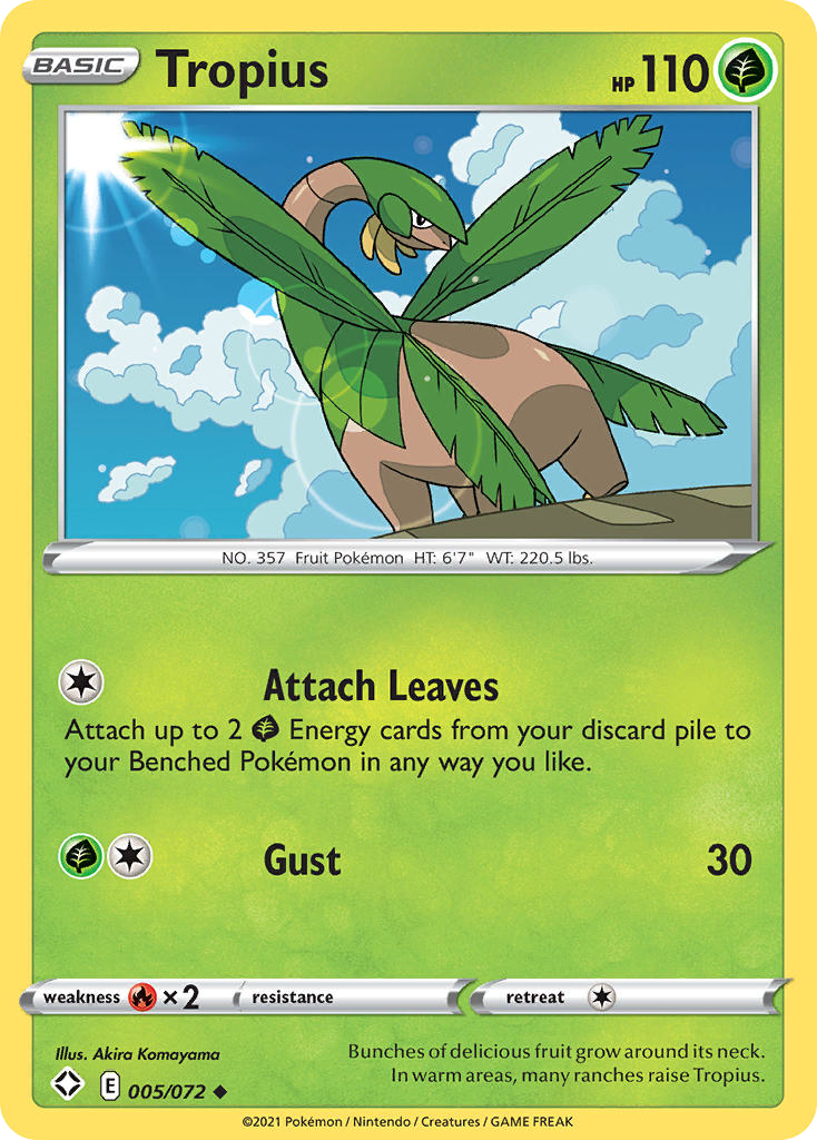 Tropius – Shining Fates 005/072 Pokémon card