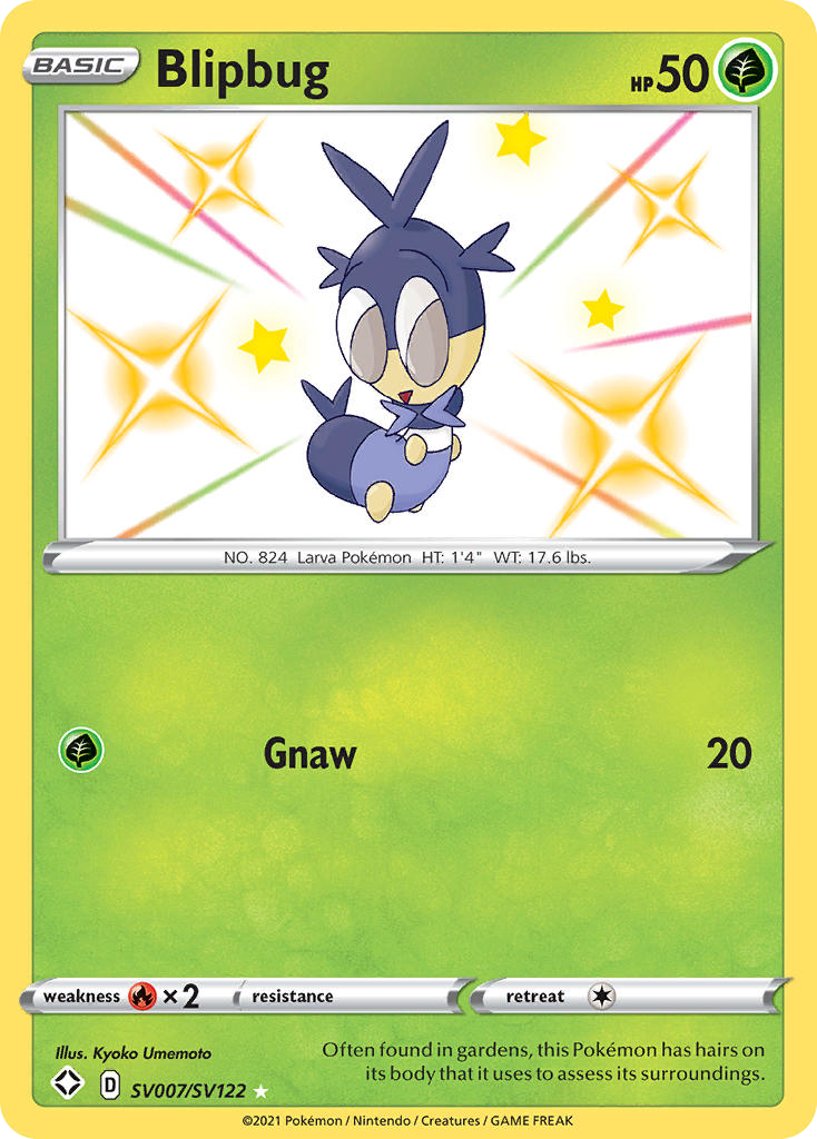 Blipbug – Shining Fates Shiny Vault SV007/SV122 Pokémon card