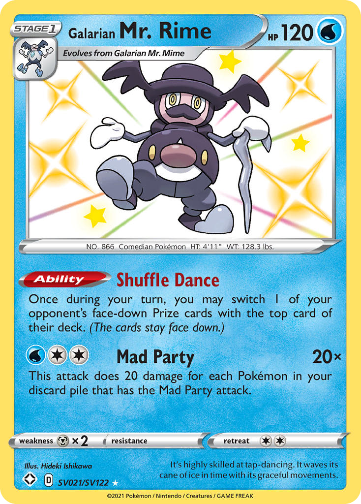 Galarian Mr. Rime – Shining Fates Shiny Vault SV021/SV122 Pokémon card