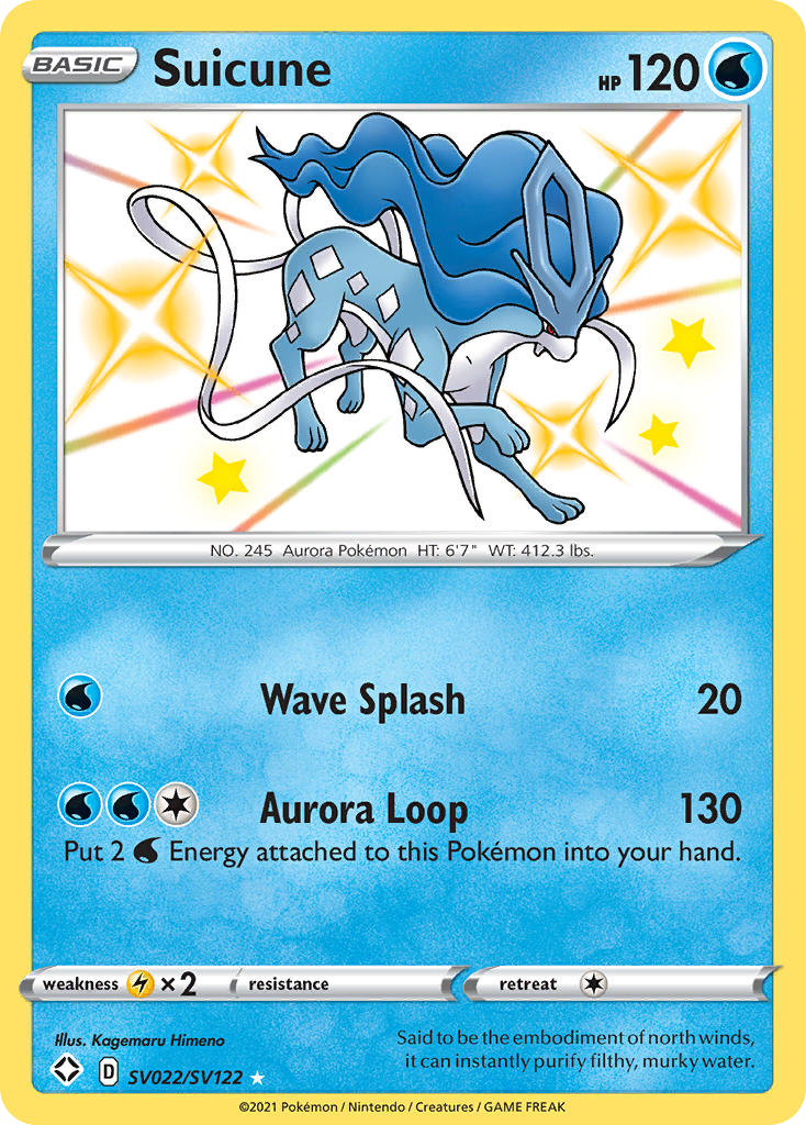 Suicune – Shining Fates Shiny Vault SV022/SV122 Pokémon card