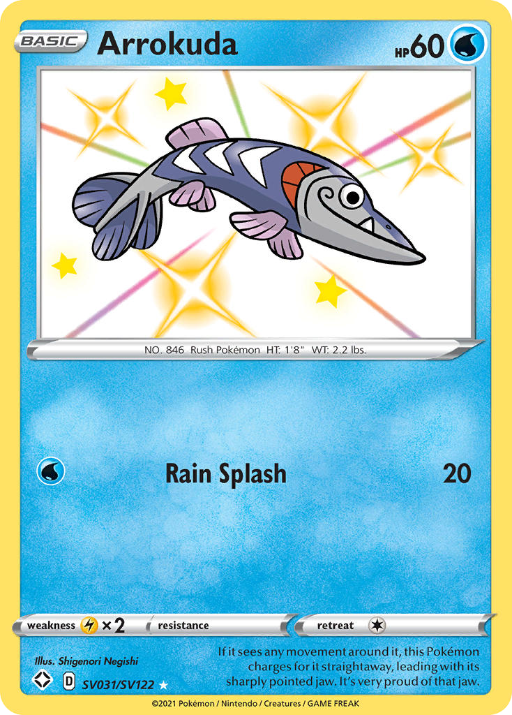 Arrokuda – Shining Fates Shiny Vault SV031/SV122 Pokémon card