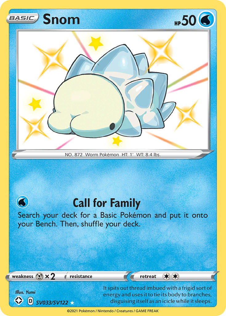 Snom – Shining Fates Shiny Vault SV033/SV122 Pokémon card