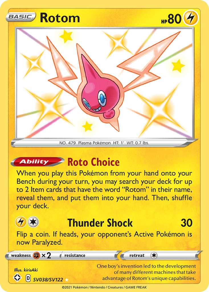 Rotom – Shining Fates Shiny Vault SV038/SV122 Pokémon card