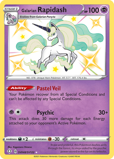Galarian Rapidash - Shining Fates Shiny Vault SV048