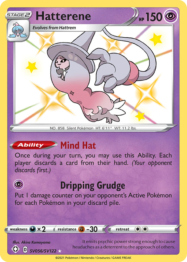 Hatterene – Shining Fates Shiny Vault SV056/SV122 Pokémon card