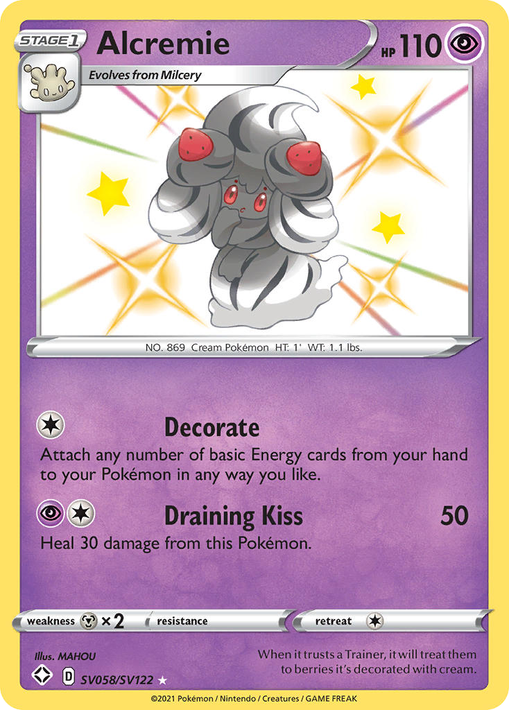 Alcremie – Shining Fates Shiny Vault SV058/SV122 Pokémon card