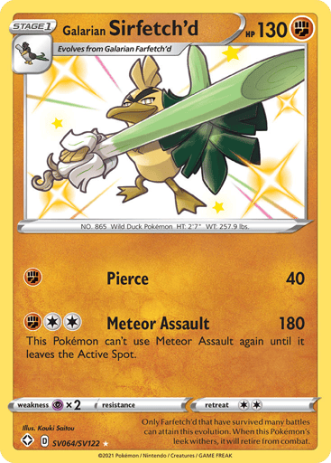 Galarian Sirfetch'd - Shining Fates Shiny Vault SV064