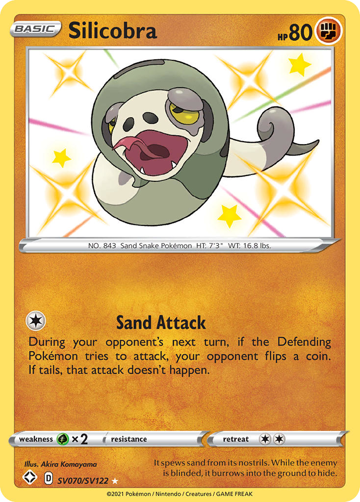 Silicobra – Shining Fates Shiny Vault SV070/SV122 Pokémon card