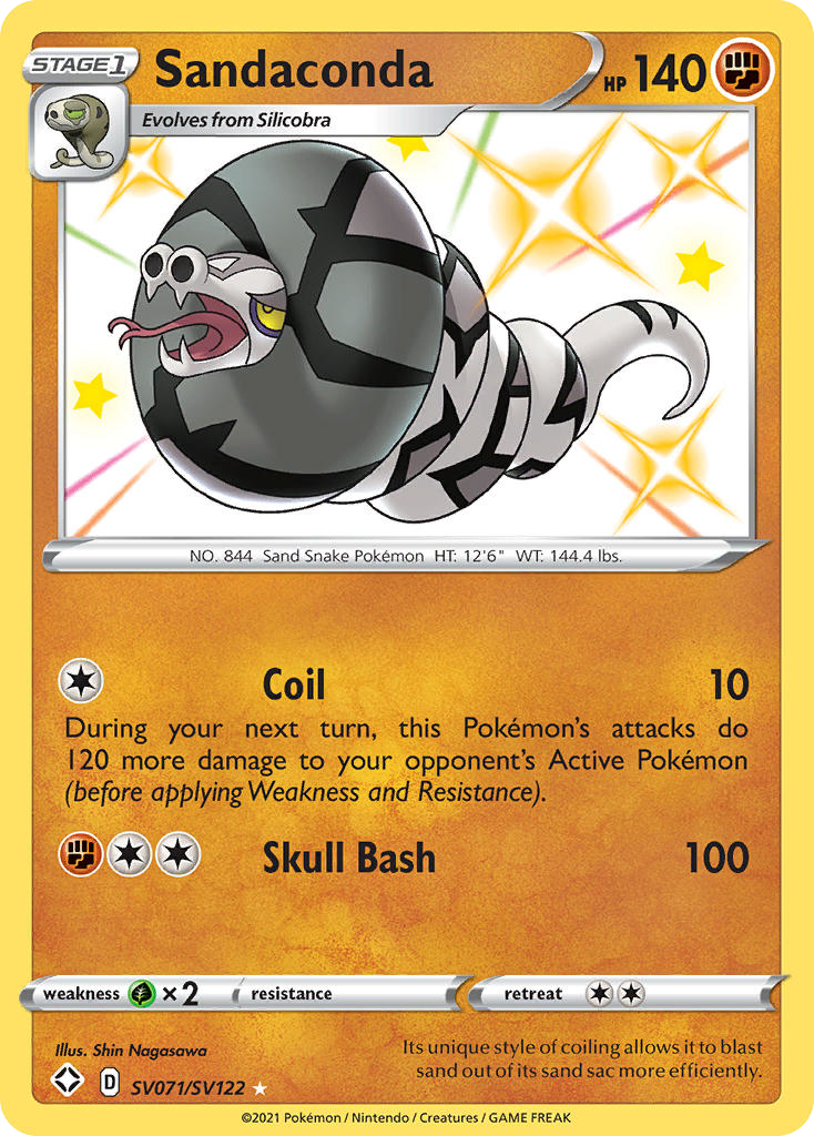 Sandaconda – Shining Fates Shiny Vault SV071/SV122 Pokémon card