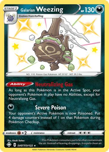 Galarian Weezing - Shining Fates Shiny Vault SV077