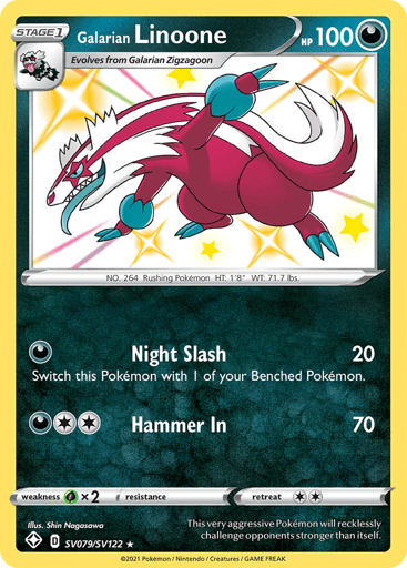 Galarian Linoone - Shining Fates Shiny Vault SV079