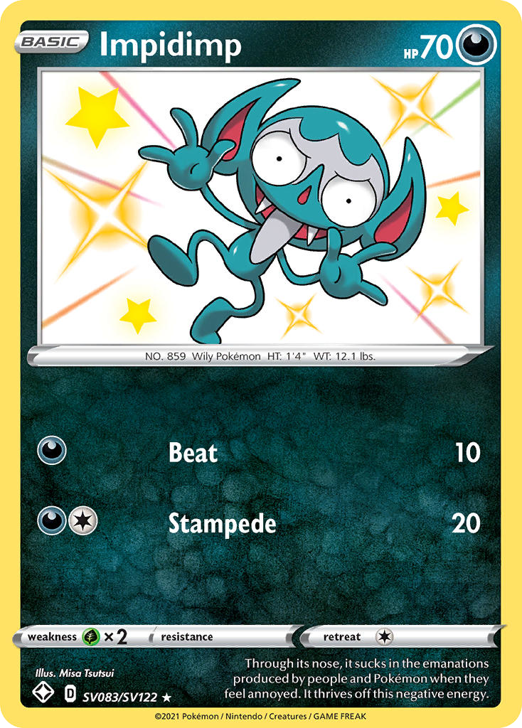 Impidimp – Shining Fates Shiny Vault SV083/SV122 Pokémon card