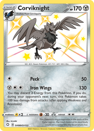 Corviknight - Shining Fates Shiny Vault SV089