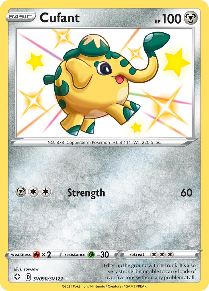 Cufant – Shining Fates Shiny Vault SV090/SV122 Pokémon card