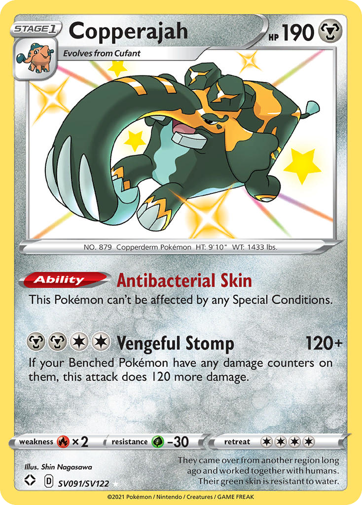 Copperajah – Shining Fates Shiny Vault SV091/SV122 Pokémon card