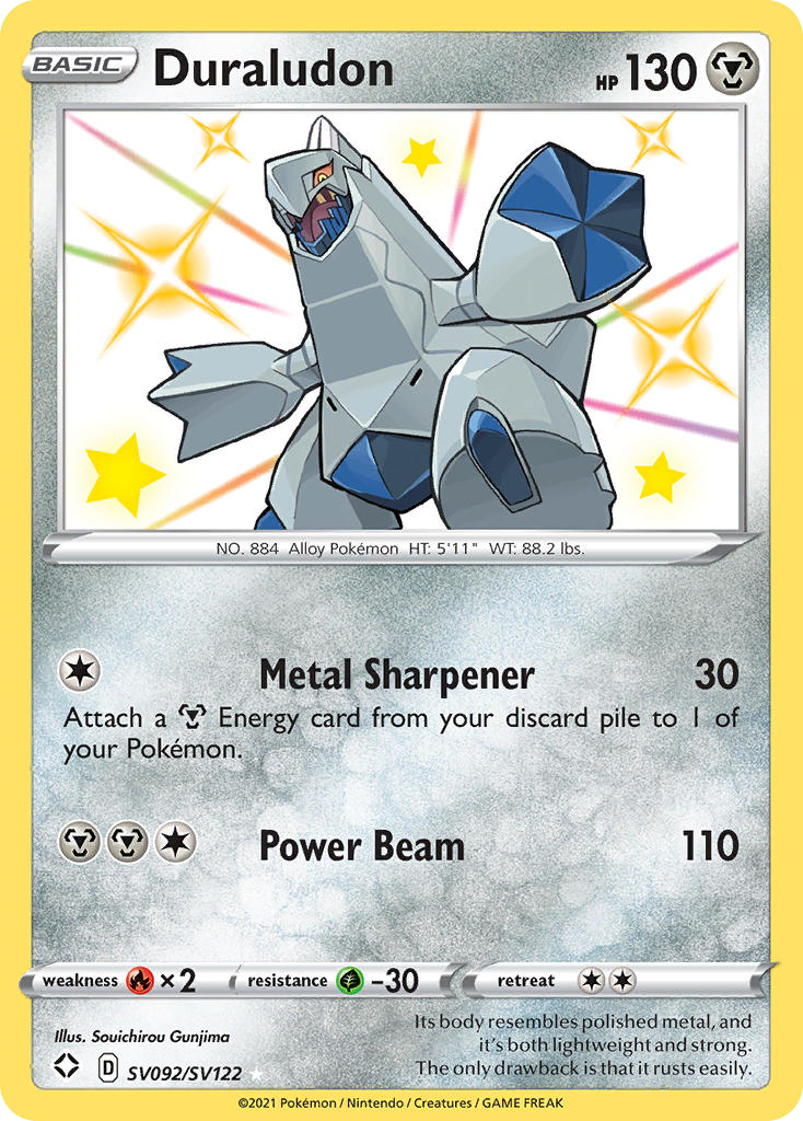 Duraludon – Shining Fates Shiny Vault SV092/SV122 Pokémon card