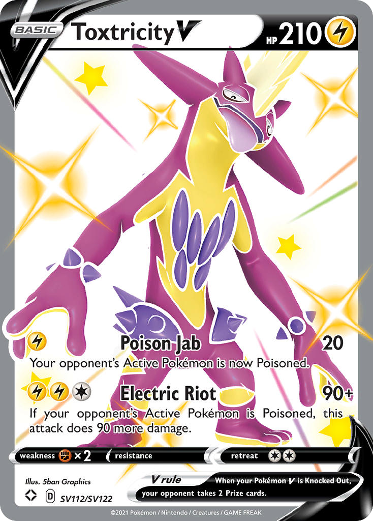 Toxtricity V – Shining Fates Shiny Vault SV112/SV122 Pokémon card