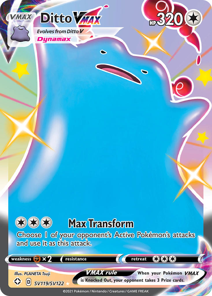 Ditto VMAX – Shining Fates Shiny Vault SV119/SV122 Pokémon card