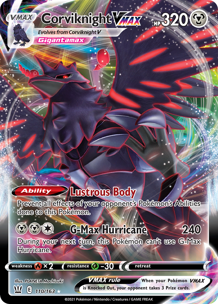 Corviknight VMAX – Battle Styles 110/163 Pokémon card