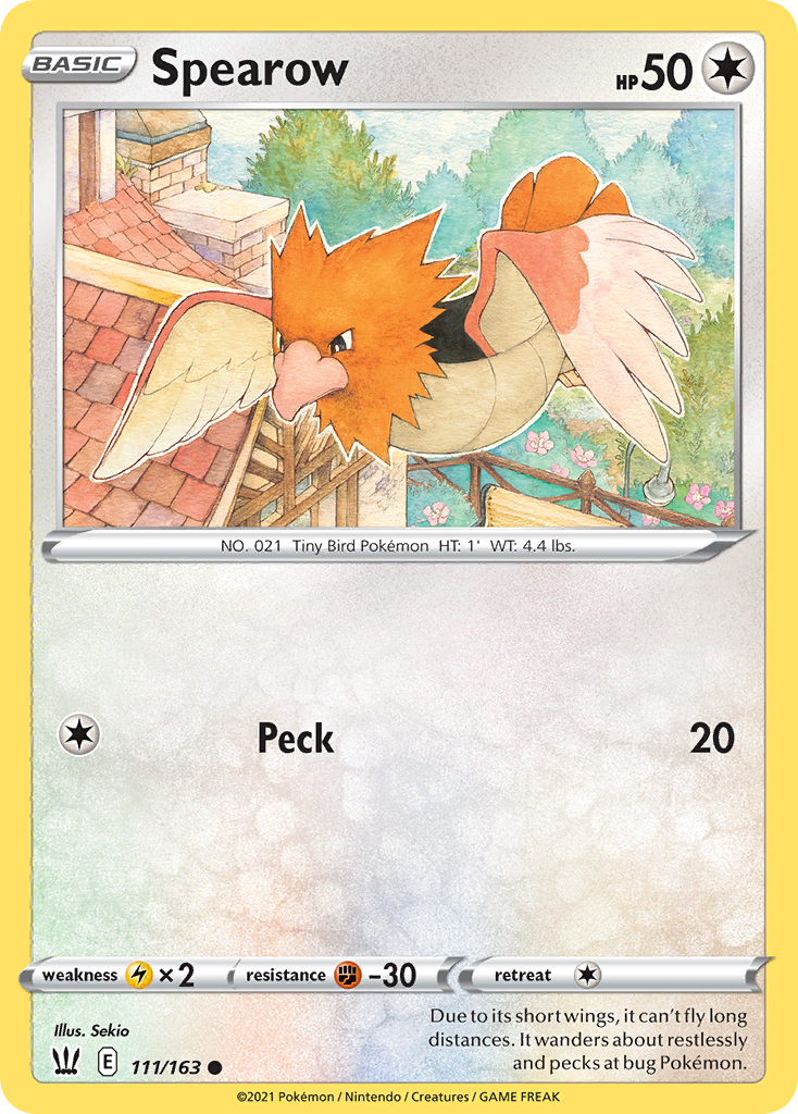 Spearow – Battle Styles 111/163 Pokémon card