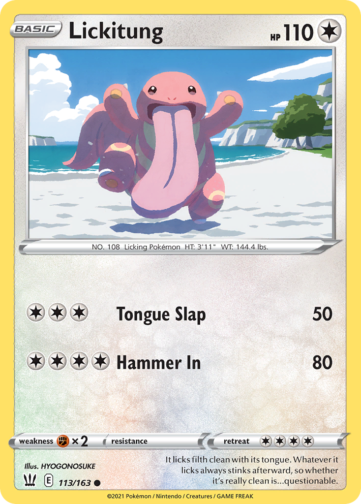 Lickitung – Battle Styles 113/163 Pokémon card