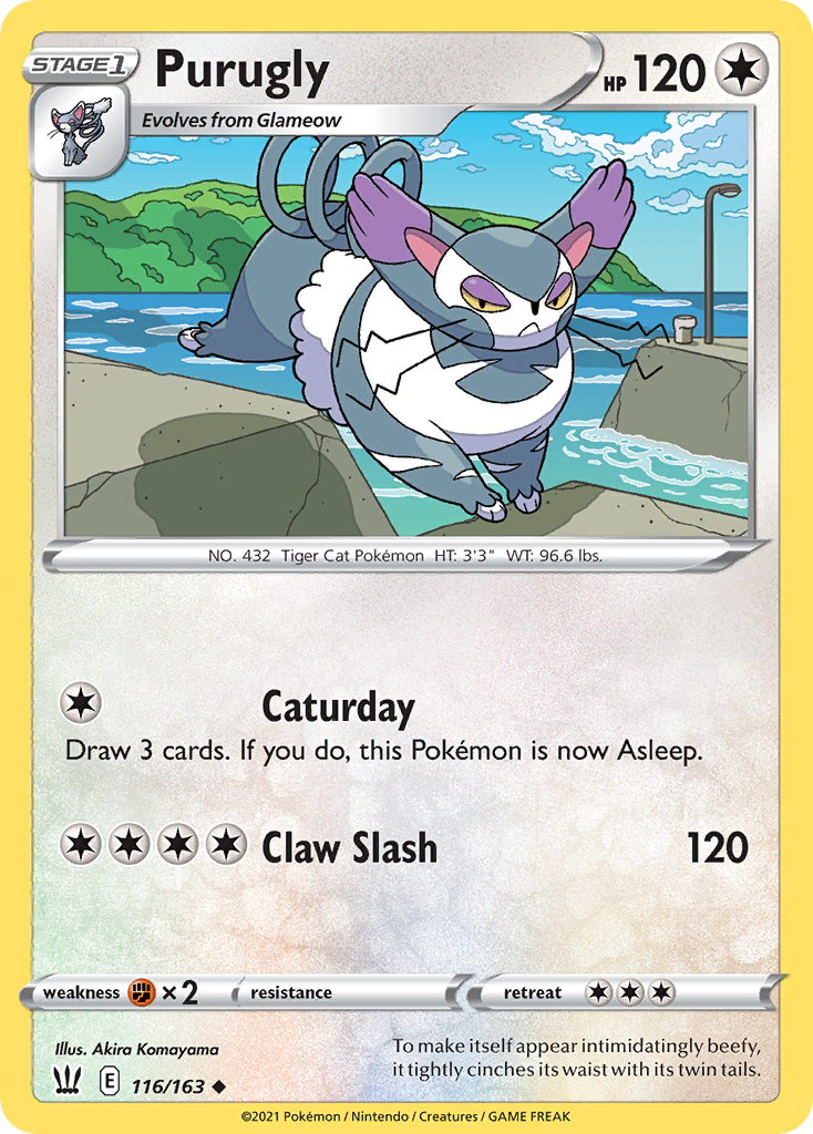 Purugly – Battle Styles 116/163 Pokémon card