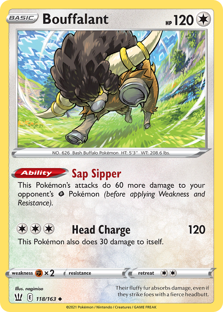 Bouffalant – Battle Styles 118/163 Pokémon card