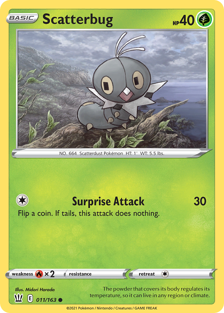 Scatterbug – Battle Styles 011/163 Pokémon card