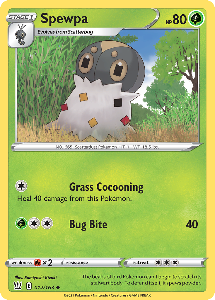 Spewpa – Battle Styles 012/163 Pokémon card