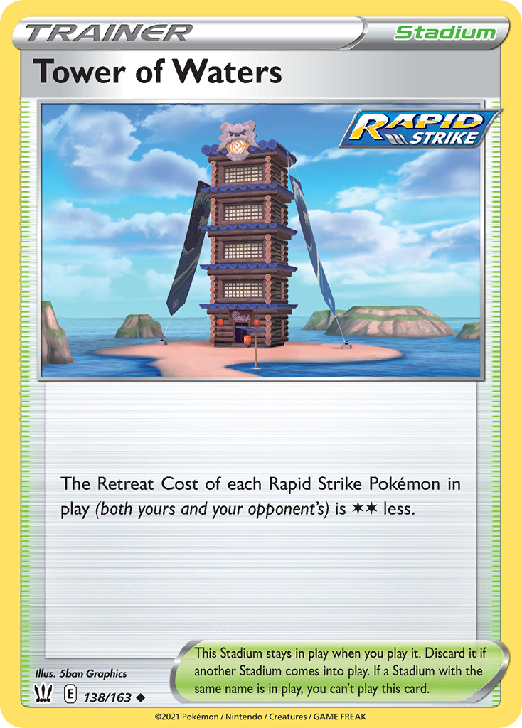 Tower of Waters – Battle Styles 138/163 Pokémon card