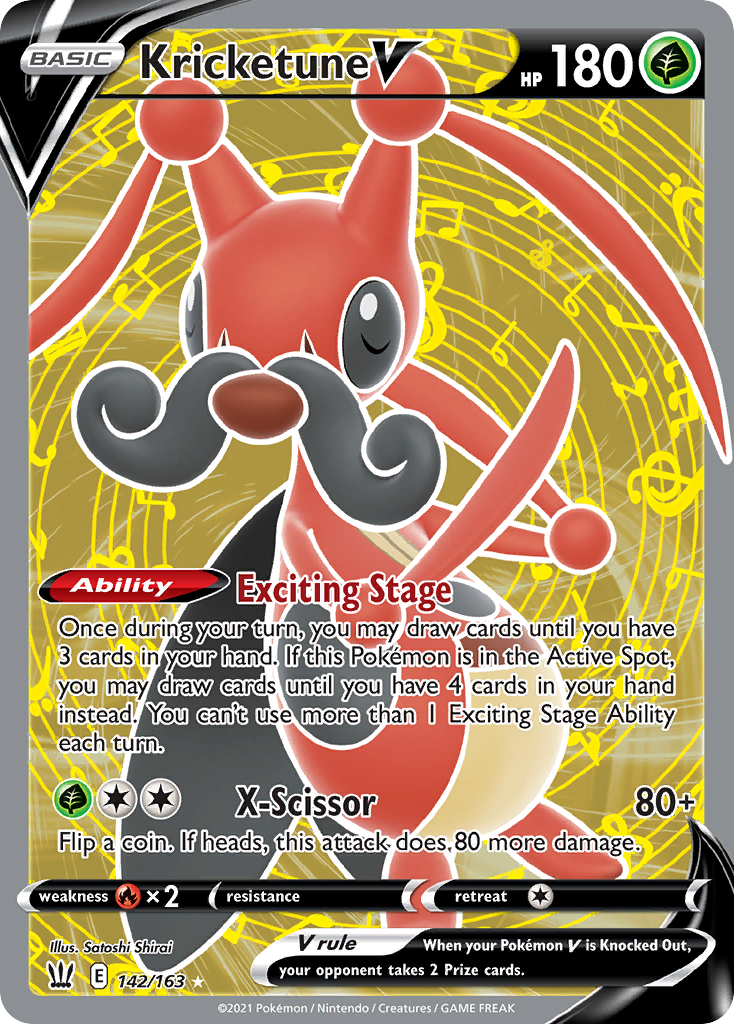 Kricketune V – Battle Styles 142/163 Pokémon card