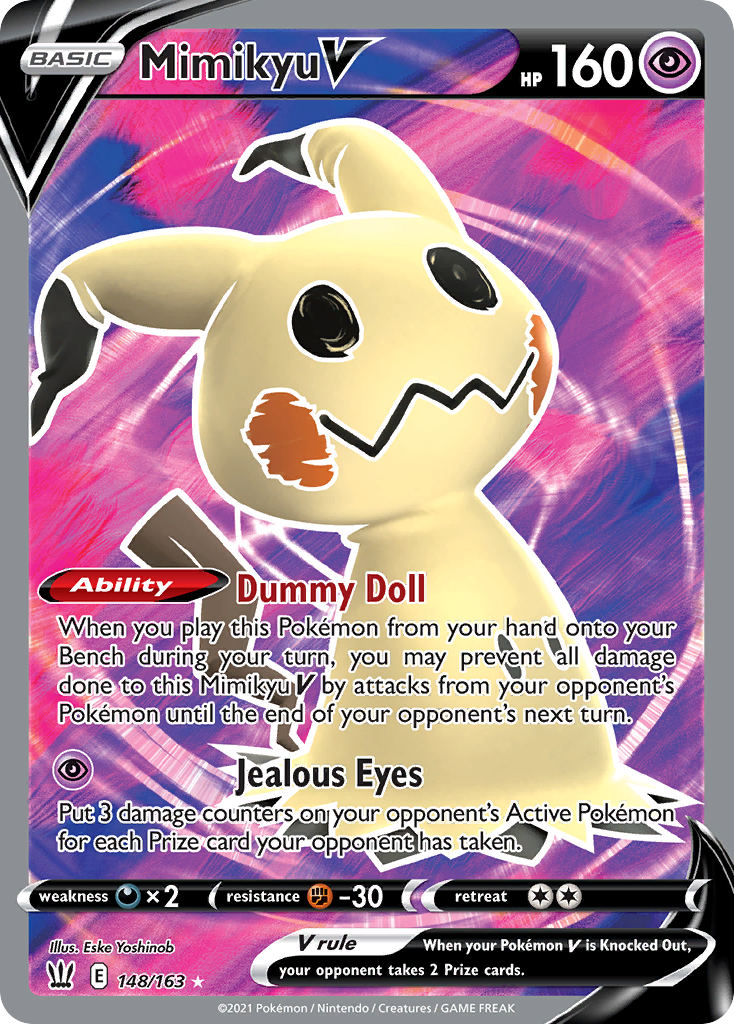 Mimikyu V – Battle Styles 148/163 Pokémon card
