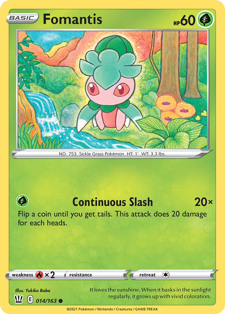 Fomantis – Battle Styles 014/163 Pokémon card