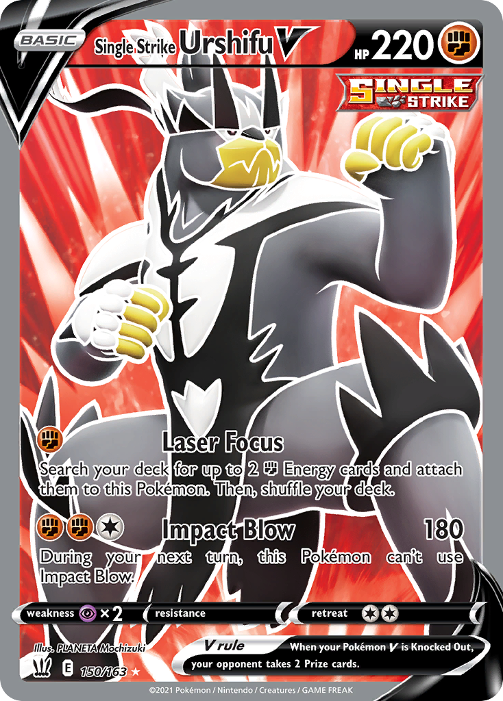 Single Strike Urshifu V – Battle Styles 150/163 Pokémon card