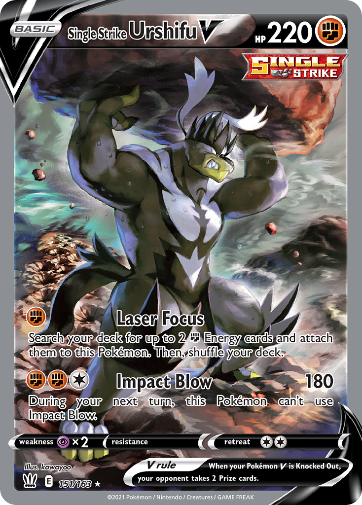 Single Strike Urshifu V – Battle Styles 151/163 Pokémon card