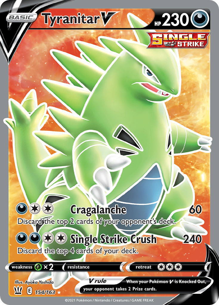 Tyranitar V – Battle Styles 154/163 Pokémon card